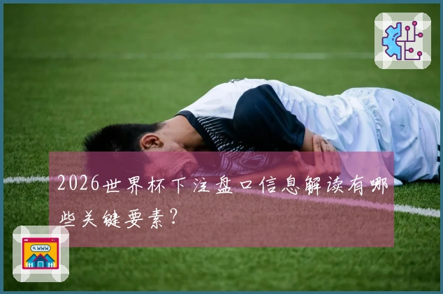 2026世界杯下注盘口信息解读有哪些关键要素？